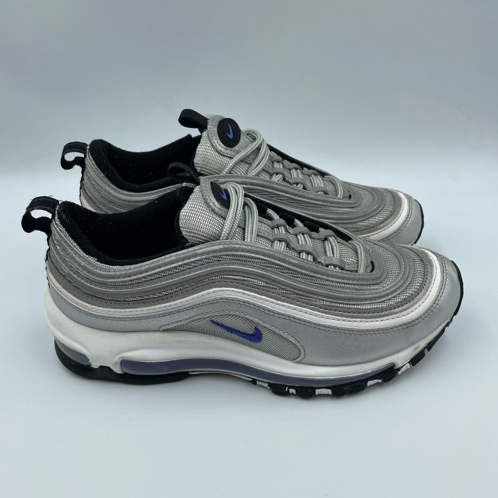 Nike Air Max 97 Metallic Silver Violet Running Shoes 921522-027 Women's‎ Sz 6.5